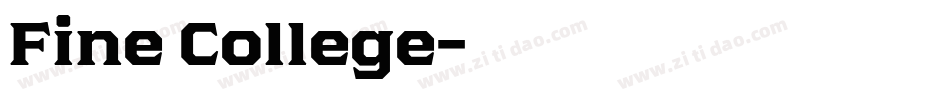 Fine College字体转换